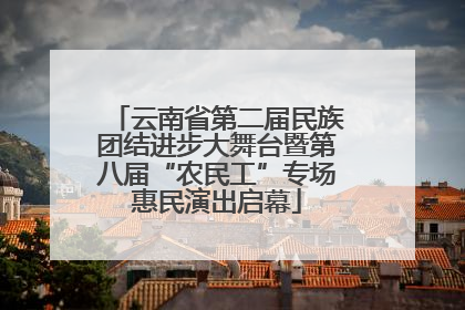 云南省第二届民族团结进步大舞台暨第八届“农民工”专场惠民演出启幕
