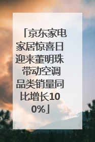京东家电家居惊喜日迎来董明珠 带动空调品类销量同比增长100%
