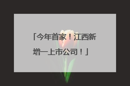 今年首家！江西新增一上市公司！