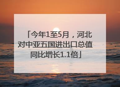 今年1至5月，河北对中亚五国进出口总值同比增长1.1倍