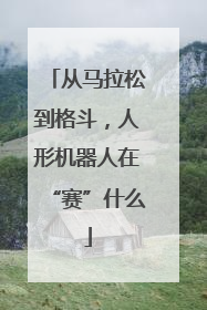 从马拉松到格斗，人形机器人在“赛”什么