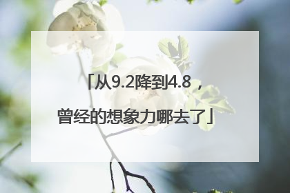 从9.2降到4.8，曾经的想象力哪去了