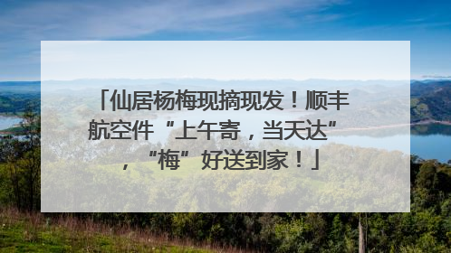仙居杨梅现摘现发！顺丰航空件“上午寄，当天达”，“梅”好送到家！