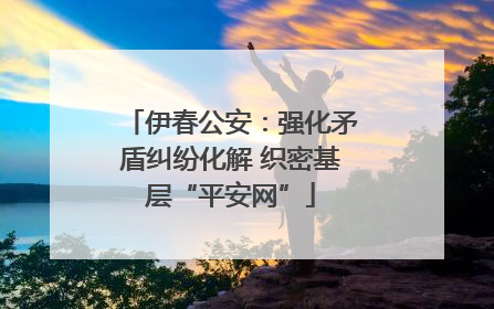 伊春公安：强化矛盾纠纷化解 织密基层“平安网”