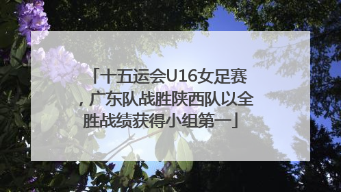 十五运会U16女足赛，广东队战胜陕西队以全胜战绩获得小组第一