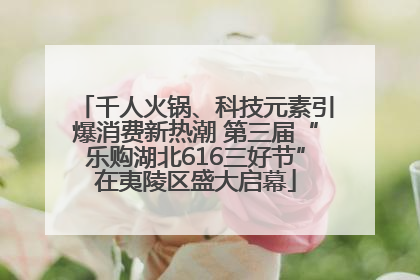 千人火锅、科技元素引爆消费新热潮 第三届“乐购湖北616三好节”在夷陵区盛大启幕