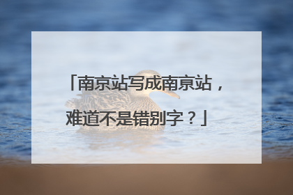 南京站写成南亰站，难道不是错别字？