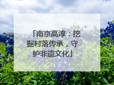 南京高淳：挖掘村落传承，守护非遗文化