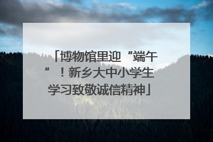 博物馆里迎“端午”！新乡大中小学生学习致敬诚信精神