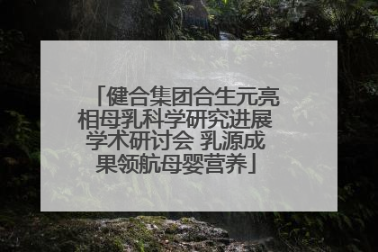 健合集团合生元亮相母乳科学研究进展学术研讨会 乳源成果领航母婴营养