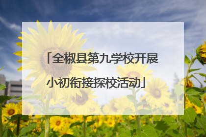 全椒县第九学校开展小初衔接探校活动