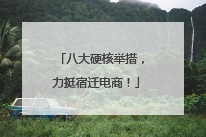 八大硬核举措，力挺宿迁电商！