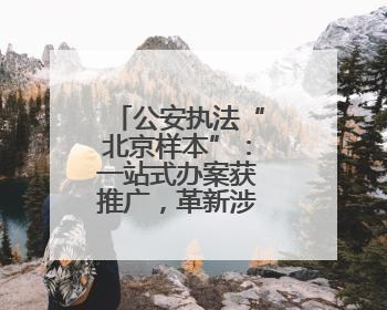 公安执法“北京样本”：一站式办案获推广，革新涉未警务机制
