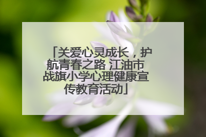 关爱心灵成长，护航青春之路 江油市战旗小学心理健康宣传教育活动
