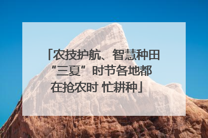 农技护航、智慧种田 “三夏”时节各地都在抢农时 忙耕种