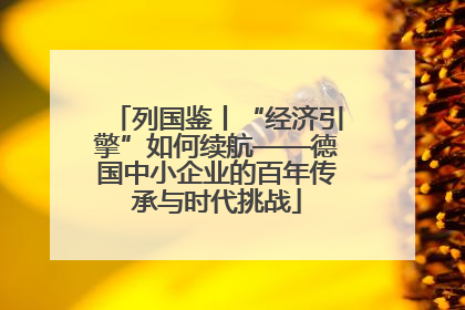 列国鉴丨“经济引擎”如何续航——德国中小企业的百年传承与时代挑战