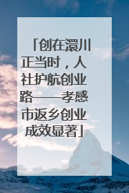 创在澴川正当时，人社护航创业路——孝感市返乡创业成效显著