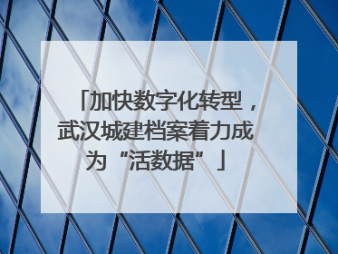 加快数字化转型，武汉城建档案着力成为“活数据”