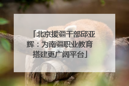 北京援疆干部邱亚辉：为南疆职业教育搭建更广阔平台