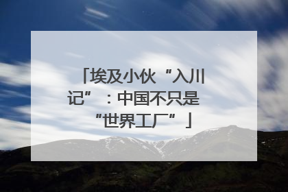 埃及小伙“入川记”：中国不只是“世界工厂”