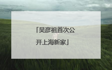 吴彦祖首次公开上海新家