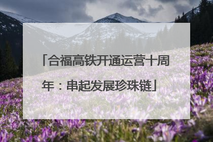 合福高铁开通运营十周年：串起发展珍珠链