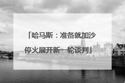 哈马斯：准备就加沙停火展开新一轮谈判