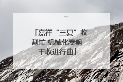 嘉祥“三夏”收割忙 机械化奏响丰收进行曲