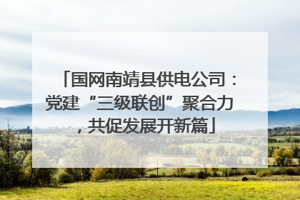 国网南靖县供电公司：党建“三级联创”聚合力，共促发展开新篇