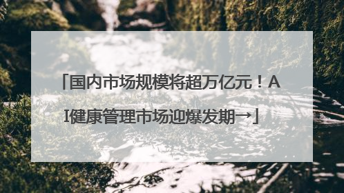 国内市场规模将超万亿元！AI健康管理市场迎爆发期→