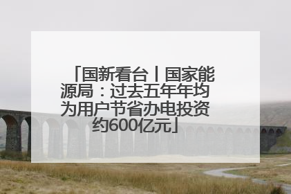 国新看台丨国家能源局：过去五年年均为用户节省办电投资约600亿元