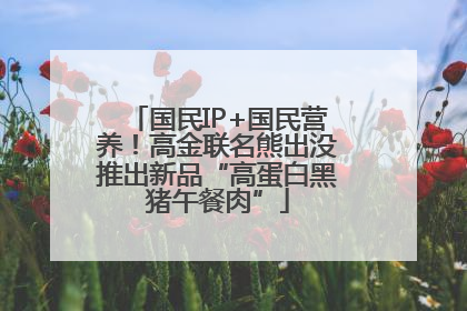国民IP+国民营养！高金联名熊出没推出新品“高蛋白黑猪午餐肉”