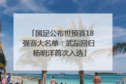 国足公布世预赛18强赛大名单：武磊回归 杨明洋首次入选