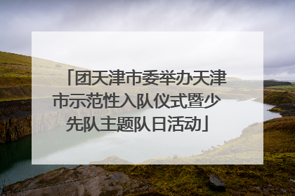 团天津市委举办天津市示范性入队仪式暨少先队主题队日活动