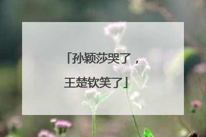 孙颖莎哭了，王楚钦笑了
