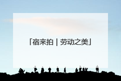 宿来拍｜劳动之美