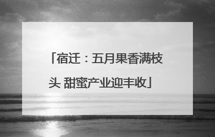宿迁：五月果香满枝头 甜蜜产业迎丰收