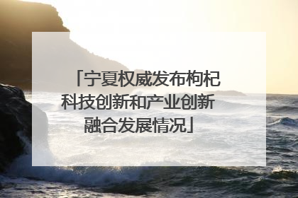 宁夏权威发布枸杞科技创新和产业创新融合发展情况