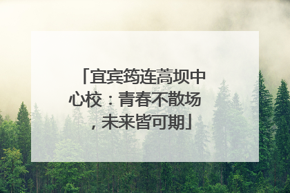 宜宾筠连蒿坝中心校：青春不散场，未来皆可期