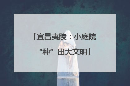 宜昌夷陵：小庭院“种”出大文明