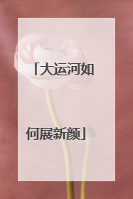 大运河如何展新颜