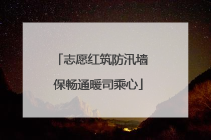 志愿红筑防汛墙 保畅通暖司乘心