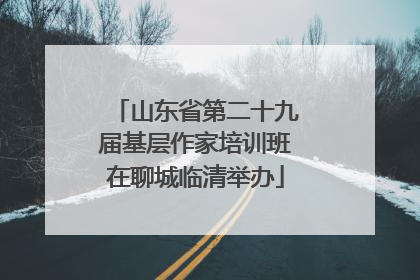 山东省第二十九届基层作家培训班在聊城临清举办