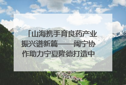 山海携手育良药产业振兴谱新篇——闽宁协作助力宁夏隆德打造中药材产业高地
