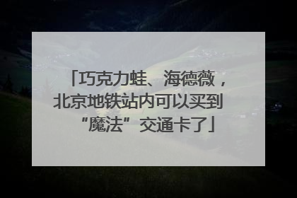 巧克力蛙、海德薇，北京地铁站内可以买到“魔法”交通卡了