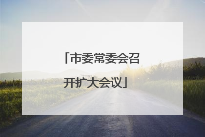 市委常委会召开扩大会议