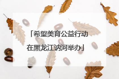 希望美育公益行动在黑龙江讷河举办