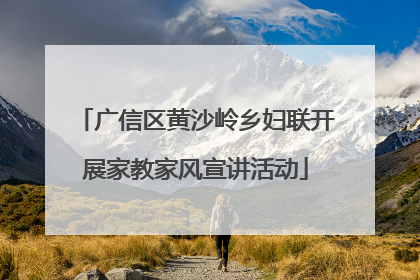 广信区黄沙岭乡妇联开展家教家风宣讲活动