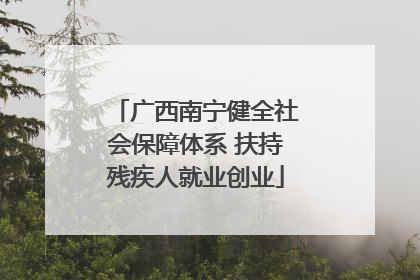 广西南宁健全社会保障体系 扶持残疾人就业创业