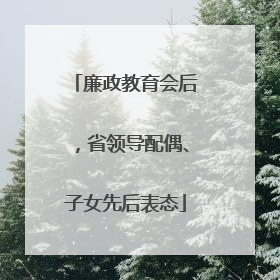 廉政教育会后，省领导配偶、子女先后表态